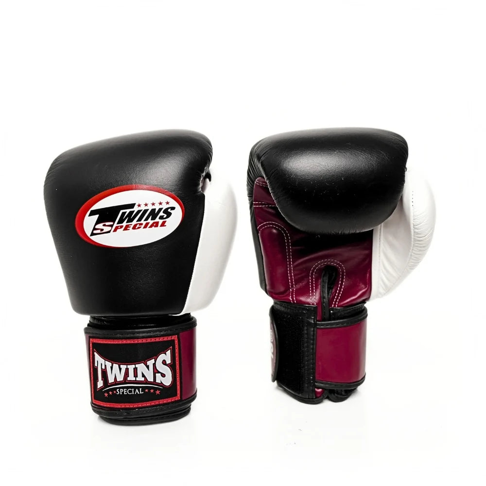 Twins Special BGVL3-3T Boxing Gloves - Maroon/Black/White
