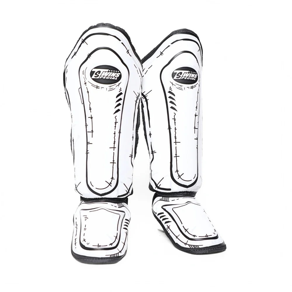 Twins Special FSGL10-66 Comic Shin Guards - White