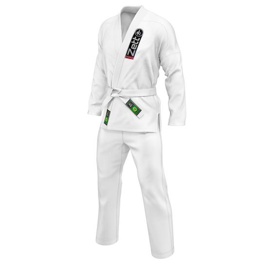 Zett Heavy BJJ Kids Uniform  V2 - White