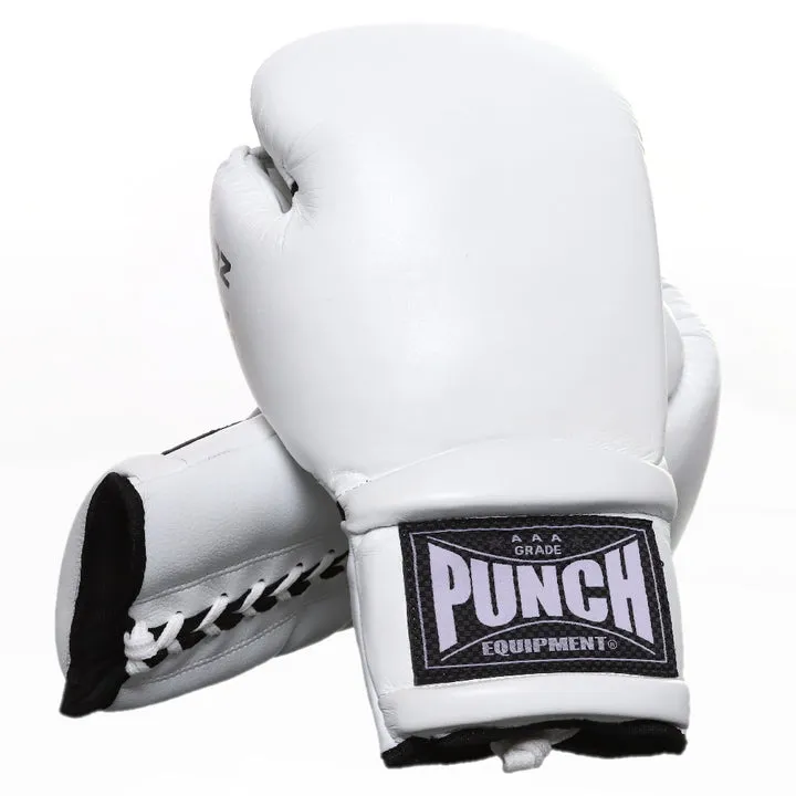BOXING GLOVES - Special - LACE UP - 16OZ - WHITE