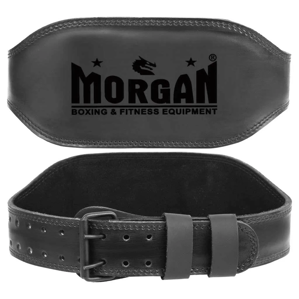 MORGAN B2 BOMBER 15CM WIDE LEATHER WEIGHT LIFTING BELT